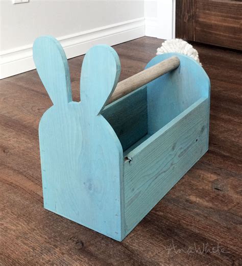 Wood Easter Basket Bunny Shaped Trug Ana White