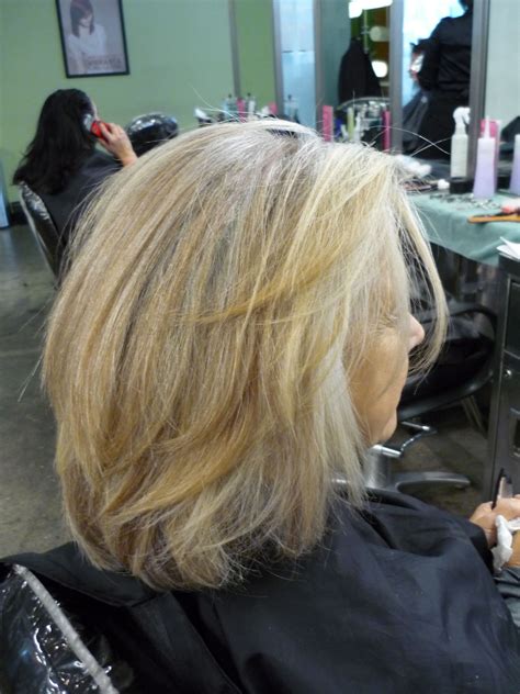 blending gray hair  highlights