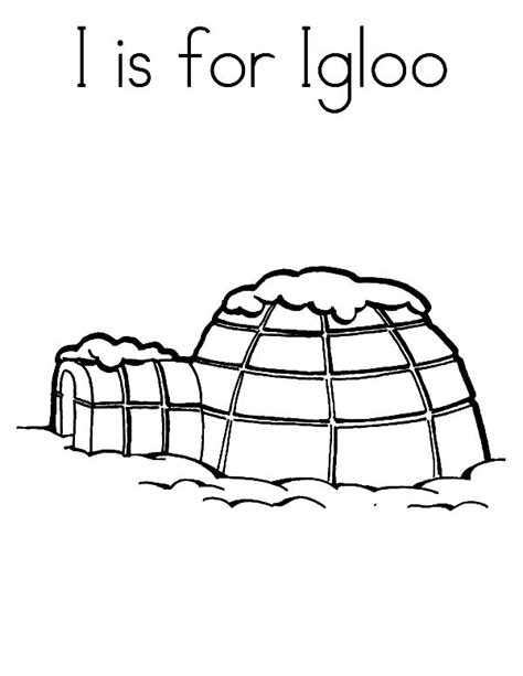 pin  igloo coloring pages