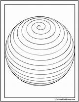 Coloring Pages Spiral Sphere Shape Spheres Color Squares Circles Colorwithfuzzy sketch template