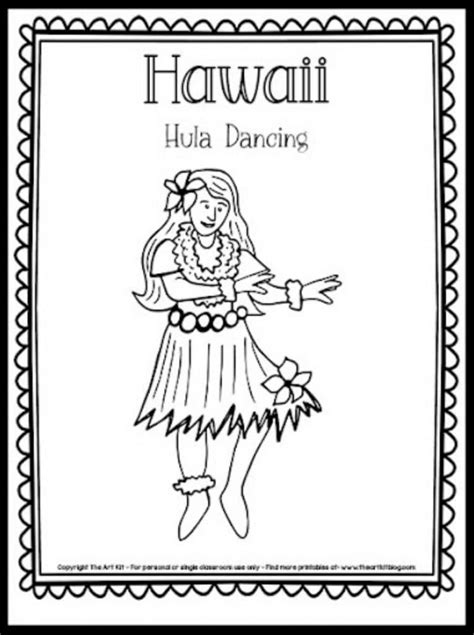 hawaiian hula dancer coloring page  homeschool deals