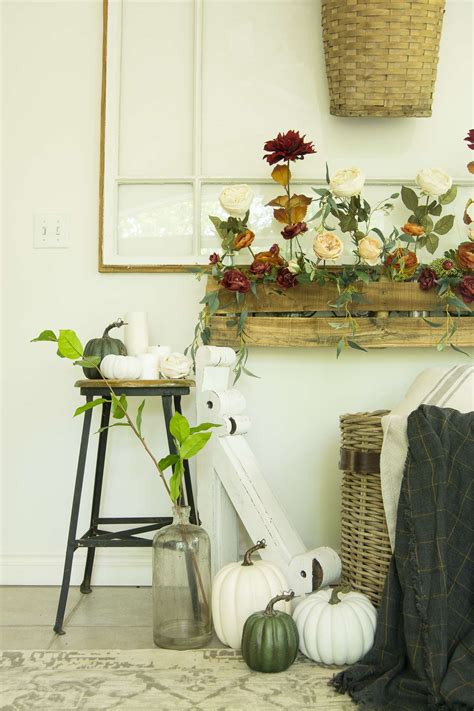 cozy fall decor  florals  fall home tours grace   space