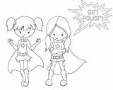 Superhero Coloring Pages Printable Girl Hero Super Barbie Kids Sheets Power Drawing Christmas Preschoolers Halloween Female Little Heroes Projects Print sketch template