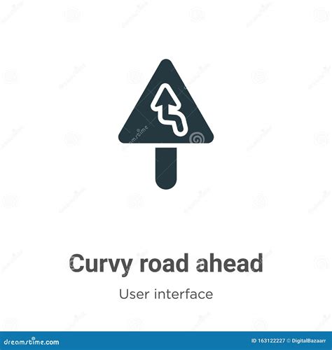 curvy road  vector icon  white background flat vector curvy