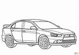 Coloring Mitsubishi Lancer Pages Car Ralliart Drawing Mandala Cars Template 2009 Choose Board sketch template