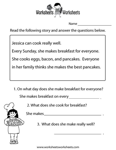 reading comprehension worksheets   grade images rugby rumilly