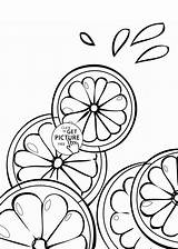 Coloring Fruit Pages Fruits Kids Cross Citrus Lime Sections Wuppsy Printables Section Tree Choose Board sketch template