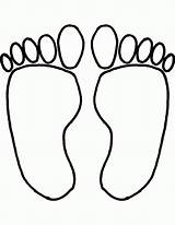 Footprints Coloring Pages Printable Feet Library Clipart Line sketch template