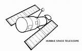 Coloring Hubble Telescope Space Pages Solar System Rocks Moon Kids Probe Choose Board Diagram sketch template