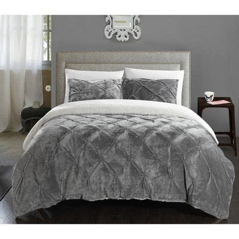 chic home  piece comforter ultra plush micro mink bedding set grey king gray products