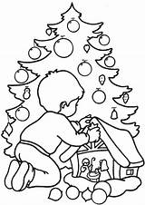 Christmas Coloring Pages Printable Santa Para Tree Xmas sketch template