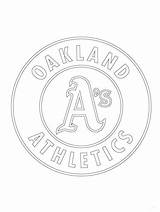 Coloring Mlb Pages League Baseball Logo Major Printable Oakland Twins Minnesota Athletics Getcolorings Print Color sketch template