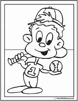 Baseball Coloring Pages Printable Slugger Little Print Pdf Colorwithfuzzy sketch template
