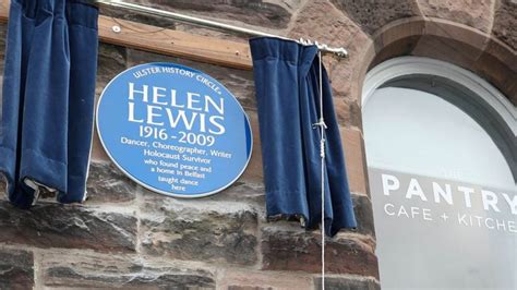 Helen Lewis Belfast Plaque For Holocaust Survivor Bbc News