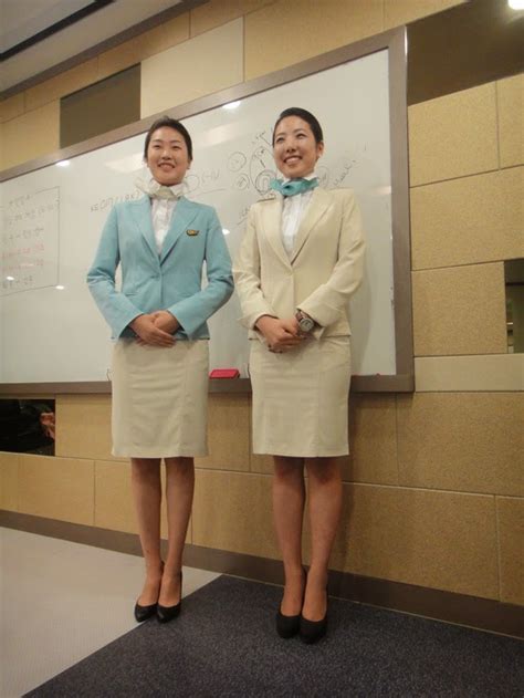 korean air formal uniform on beautiful stewardess ~ world stewardess crews