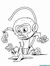 Gambar Mewarnai Anak Binatang Monyet Sketsa Rebanas Bebek Badak Monkey Negeri sketch template