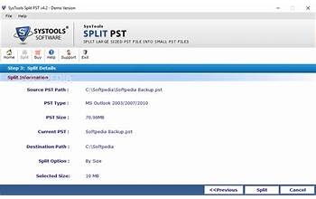 Split PST screenshot #1