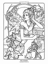 Coloriage Doverpublications Fairies sketch template