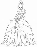 Tiana Princess Coloring Pages Color Print Kids sketch template