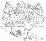 Winter Coloring Pages Scene Adults Printable Kids Adult Boy Bestcoloringpagesforkids Scenery Snowflake Choose Board sketch template