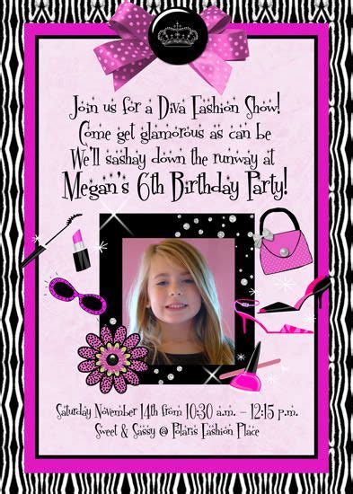 invites fashion birthday party girl birthday party