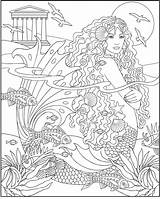 Adults Bojanje Sirena Odrasle Pict Stranice Ispis sketch template