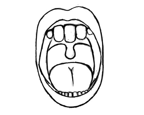 cartoon mouth coloring pages