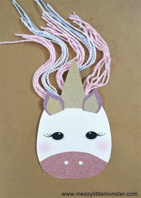 unicorn card craft messy  monster