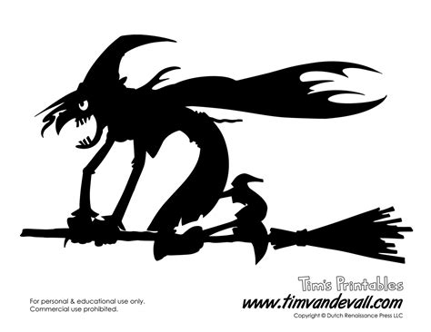 printable witch silhouette  halloween