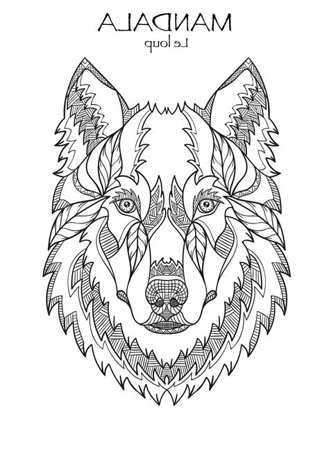 coloriage mandala loup inspirant stock coloriages mandalas animaux