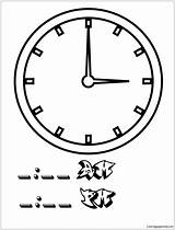 Clock Kids Coloring Three Oclock Pages Sheets Printable Clipart Color Time Learning Coloringpagesonly Tell Colouring sketch template