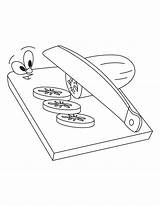 Coloring Cutting Board Drawing Pages Getdrawings sketch template