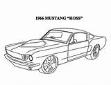 Mustang Coloring Pages Car Ford 1966 1969 Boss Hoss Fox Body Gt Color Sketch Template sketch template