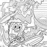 Spongebob Squarepants Surfs Spongebobshop sketch template