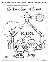 First Coloring School Kindergarten Grade Pages Teacherspayteachers Freebie Preschool sketch template