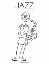 Jazz Coloring Saxophone Built California Usa sketch template