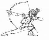 Hunger Katniss Bow Arrows sketch template