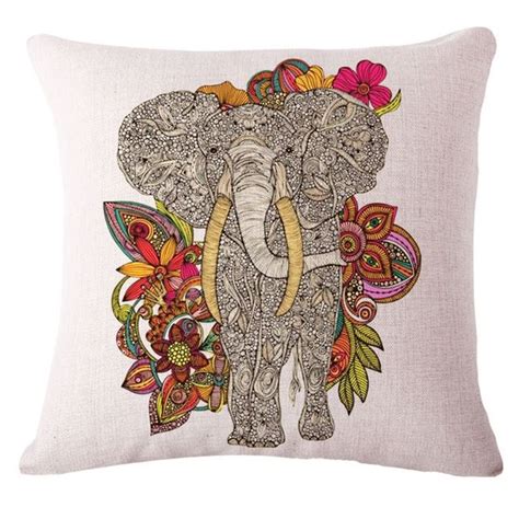 pillowcase loving elephant animal pillow case woven  chair seat