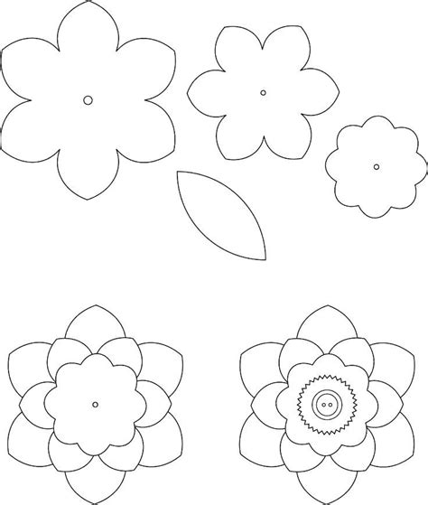 felt flower templates printable life style  flower petal template