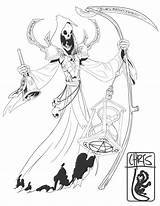 Reaper Grim Lego sketch template