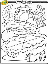 Coloring Crayola Fall Thanksgiving Pages Cornucopia Christmas Pie Food Color Feast Pumpkin Printable Hajj Dude Perfect Print Dinner Turkey Kids sketch template