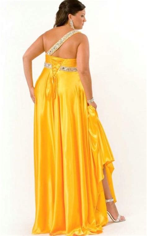 yellow  size prom dresses pluslookeu collection