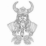 Mythology Norse Odin sketch template