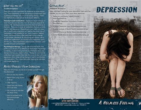 depression  helpless feeling pamphlet primo prevention