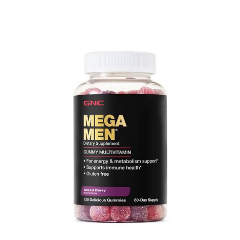 Gnc Mega Men Gummy Multivitamin Mixed Berry Gnc Multivitamin