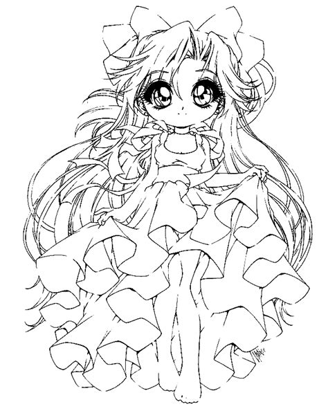 printable chibi anime coloring pages