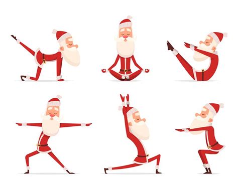 santa yoga relax winter cute healthy christmas holiday santa claus ou  onyx thehungryjpeg