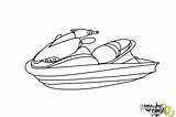 Jet Ski Coloring Boat Draw Pages Speed Transportation Seadoo Sketch Printable Drawing Colouring Drawings Jetski Printables Step Drawingnow Print Procoloring sketch template