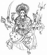 Durga Maa Navratri sketch template