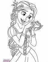 Coloring Tangled Rapunzel Pascal Pages Disney Printable Pdf Disneyclips Tickling sketch template